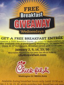 Free Breakfast At Chickfila