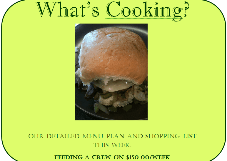 Find out what's cooking at our place and how you can feed a fun crew for less than 200 a week. Great good at a great value! www.busybudgeter.com