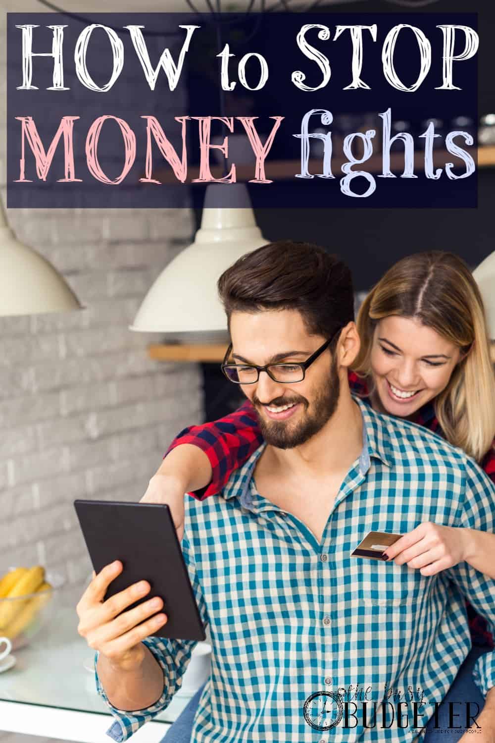 How To Stop Money Fights: Totally works! My husband and I used to fight all the time about who was the one overspending and doing stupid stuff with our money. Once we followed these steps we both had to admit we could do better. Now we talk about our finances together and we hardly ever fight about it anymore! 