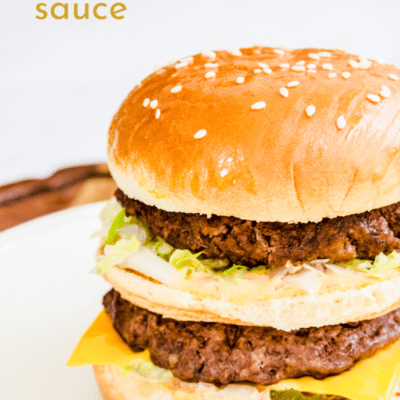 homemade big mac with homemade big mac sauce