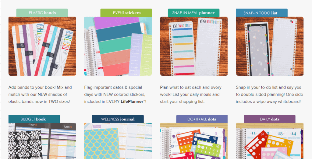 Erin Condren's Life Planner with customizable options. 