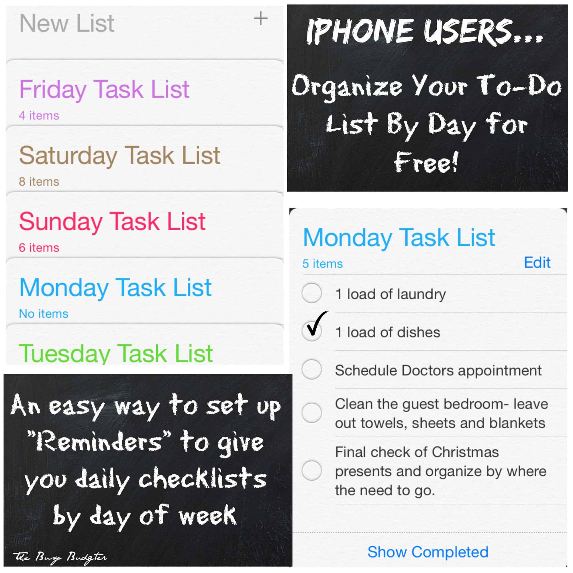 Organize Your To Do List Into a Calendar Checklist on Your iPhone