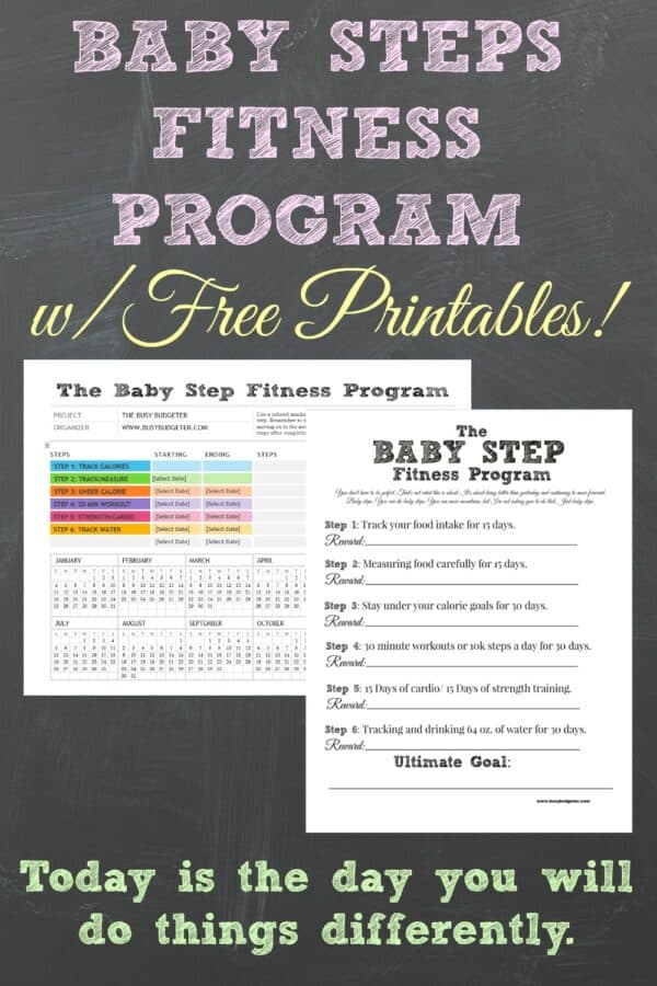 The Baby Step Fitness Program with Free Printables. - The Busy Budgeter