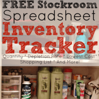 The 3 Reasons You Need a Home Supply Closet and a FREE Home Supply Closet Inventory Tracker Spreadsheet.