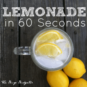 60 second lemonade recipe www.busybudgeter.com