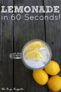 60 second lemonade recipe www.busybudgeter.com
