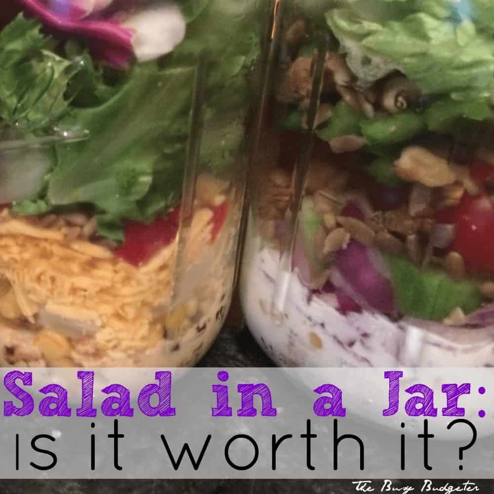 What's the deal with salad in a jar? I see them everywhere! Does a layered salad in a mason jar really keep for a week? How much do they cost to make? Is it a pain to prep the ingredients? Is it worth it? She tested them out to find out.