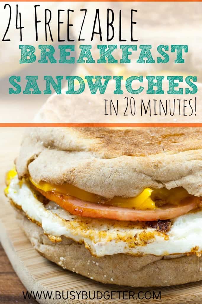 24 FREEZABLE BREAKFAST SANDWICHES