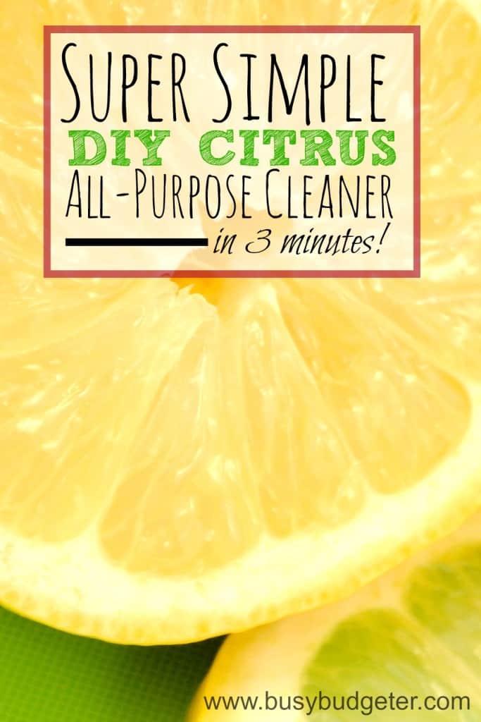 Whip up this DIY citrus all purpose cleaner in less than 3 minutes! 