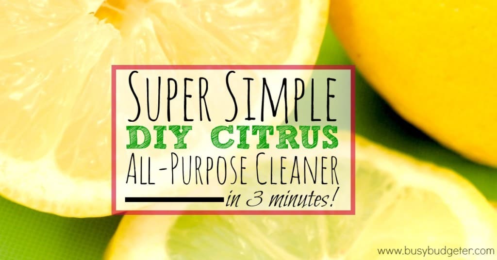 Whip up this super simple DIY citrus all purpose cleaner in less than 3 minutes! 