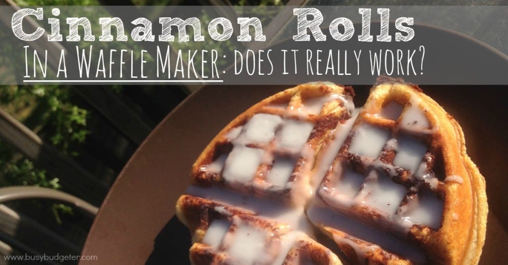 cinnamon rolls in a waffle maker