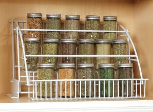 Rubbermaid spice rack via Amazon. 