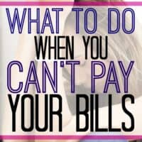 What to do when you can’t pay your bills