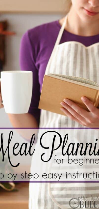 Meal planning for beginners. Easy step by step directions. Yes!!!! This is exactly what i was looking for. Simple., easy and impossible to mess up.
