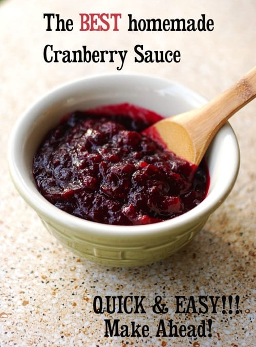 The best cranberry sauce recipe for Thanksgiving! Easy to make ahead of time!