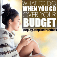 What To Do When You Go Over Budget
