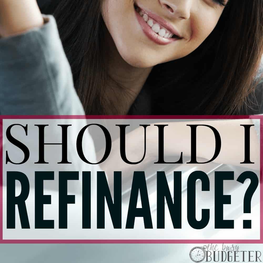 Should I Refinance? Thank You! I've been wondering about this very thing for a while now but I just haven't wanted to make the time to sit down and figure it out. This definitely helps with my decision!