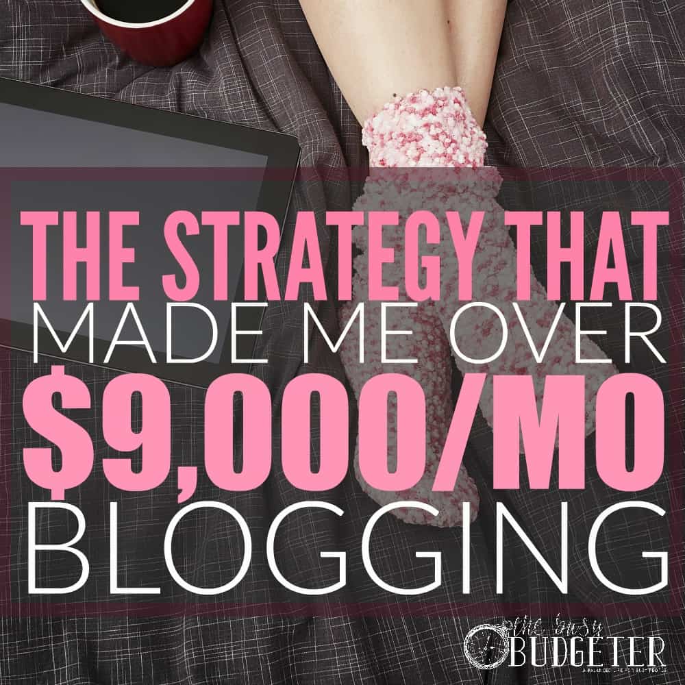 The Strategy That Made Me Over $9,000/Month Blogging. I LOVE THIS!!!! I read blog income reports all the time, but as a blogger, the fact that she spelled her strategy out in an easy to understand way was priceless. I've already figured out what I'm doing wrong. Thank you fromt he bottom of this very busy bloggers heart!