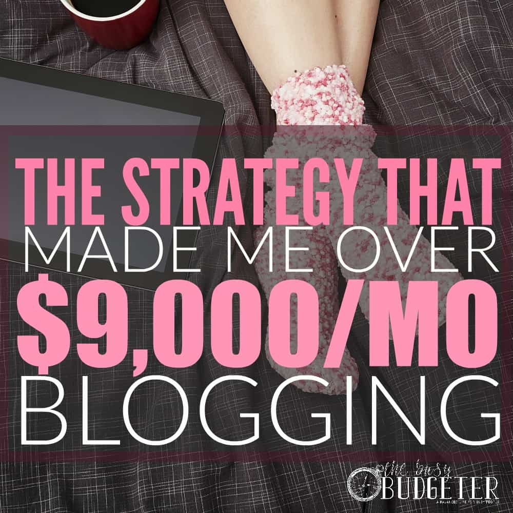The Strategy That Made Me Over $9,000/Month Blogging. I LOVE THIS!!!! I read blog income reports all the time, but as a blogger, the fact that she spelled her strategy out in an easy to understand way was priceless. I've already figured out what I'm doing wrong. Thank you fromt he bottom of this very busy bloggers heart! 