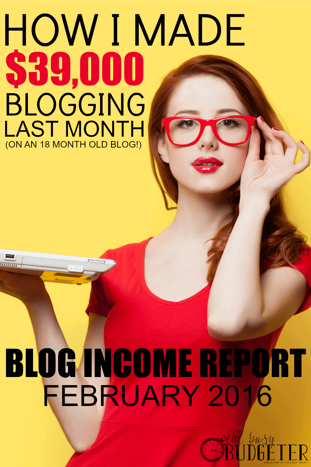How I Made $39,000 Blogging Last Month. February 2016 Blogging Income Report. What's crazy is that I know this girl! I've followed her since the very beginning! She started giving advice about how to spend less so she could stay at home with her kids. I'm so impressed with how she's made blogging into a business. It's been crazy to watch her grow, i can;t even imagine how it must feel to her! 
