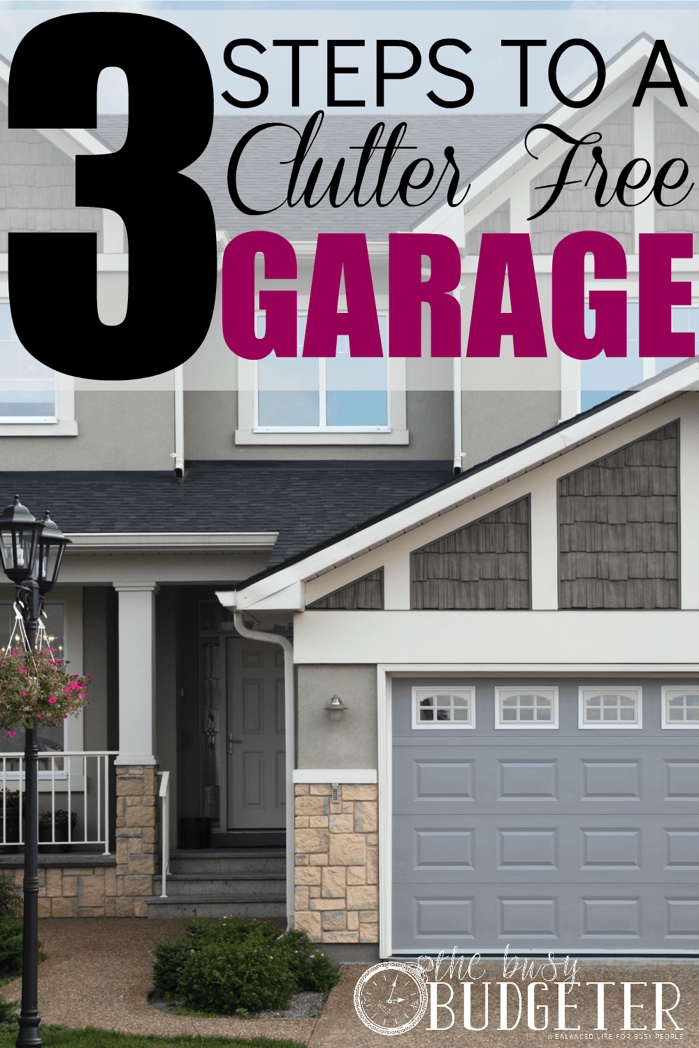 3 Steps to a Clutter free Garage. Love these tips! Our garage was such a mess and we tackled it this weekend. This post was a big help! we did all three steps and number two made the biggest difference. I never would have thought of that. My husband sent me to Pinterest to look up garage ideas (ahahaha... love him! I'm very helpful, clearly) and this was a winner. 