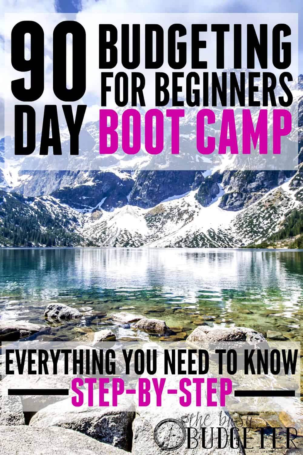 90 Day Budgeting for Beginners Boot Camp. This is amazing. I just cried reading it. I need this so bad. I'm hopeless trying to stick to a budget and having everything laid out step by step is making me super excited to rock our new budget! 