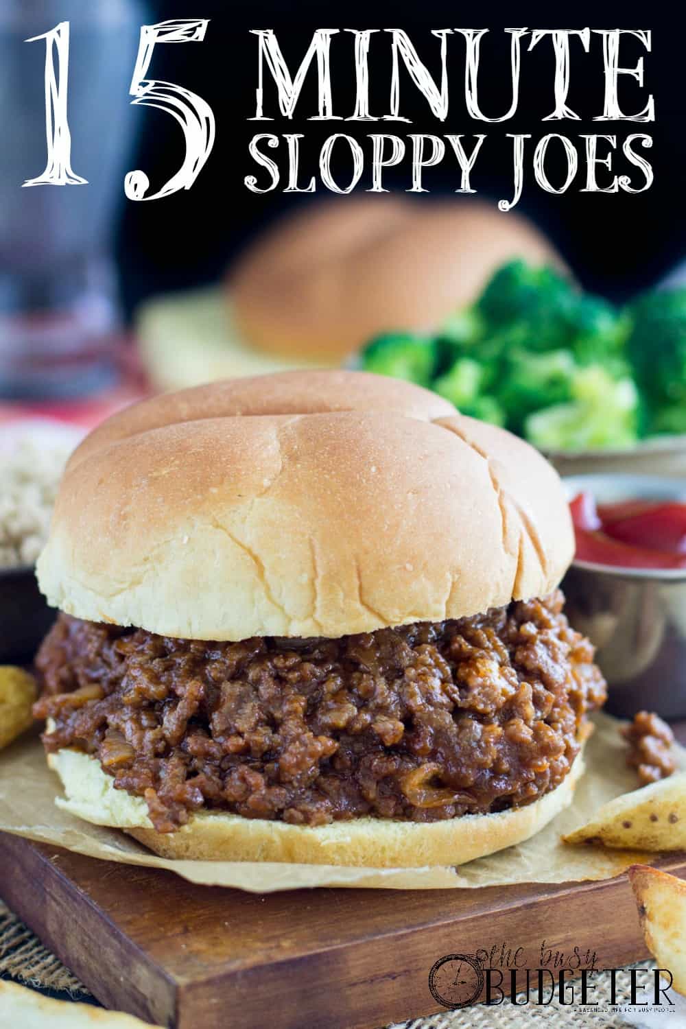 15 minute sloppy joes-Jaw drop. These were amazing! My husband ate half the batch! They were so easy to make too and I'm a terrible cook. **Save for later