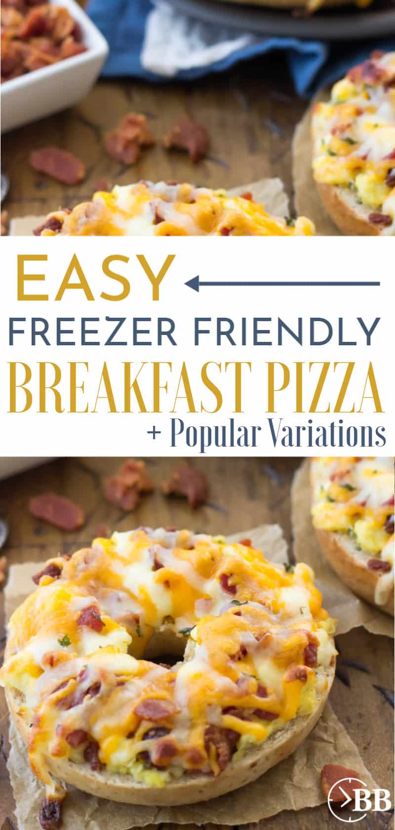 15 Minute Breakfast Pizza Bagel (Freezer Friendly!) The Busy Budgeter