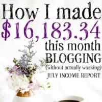 July 2016 Blogging Income Report