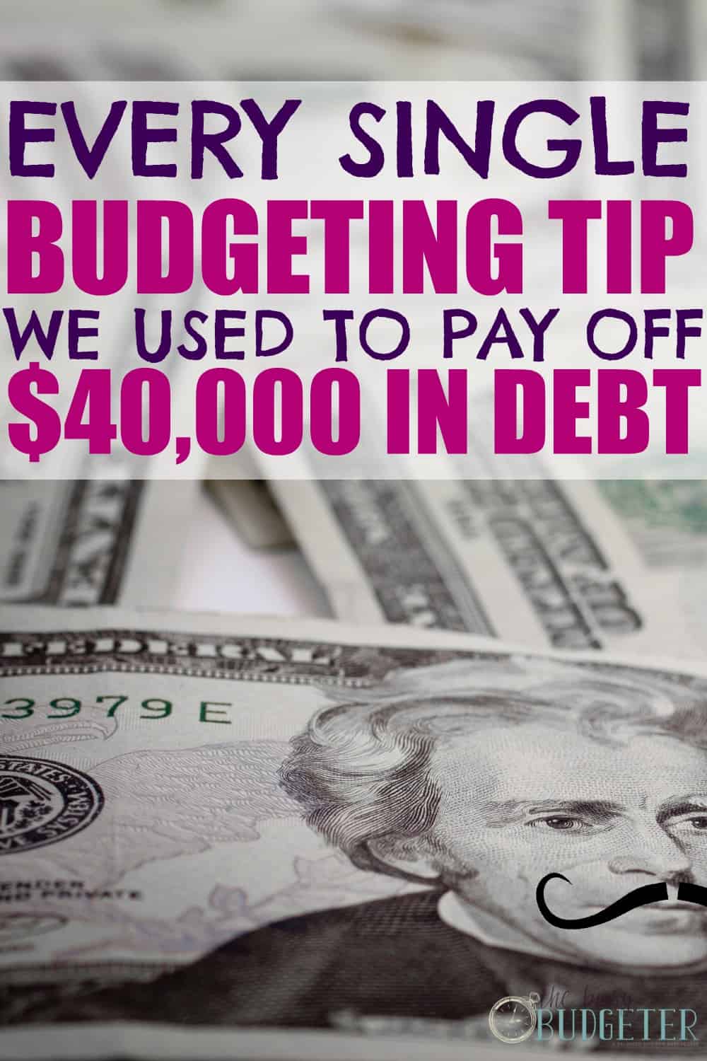 She used these budgeting tips to pay off $40,000 worth of debt and live debt free. HECK YES! This is one of the best money saving and budgeting blogs I've found! 