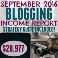 September 2016 Blogging Income Report