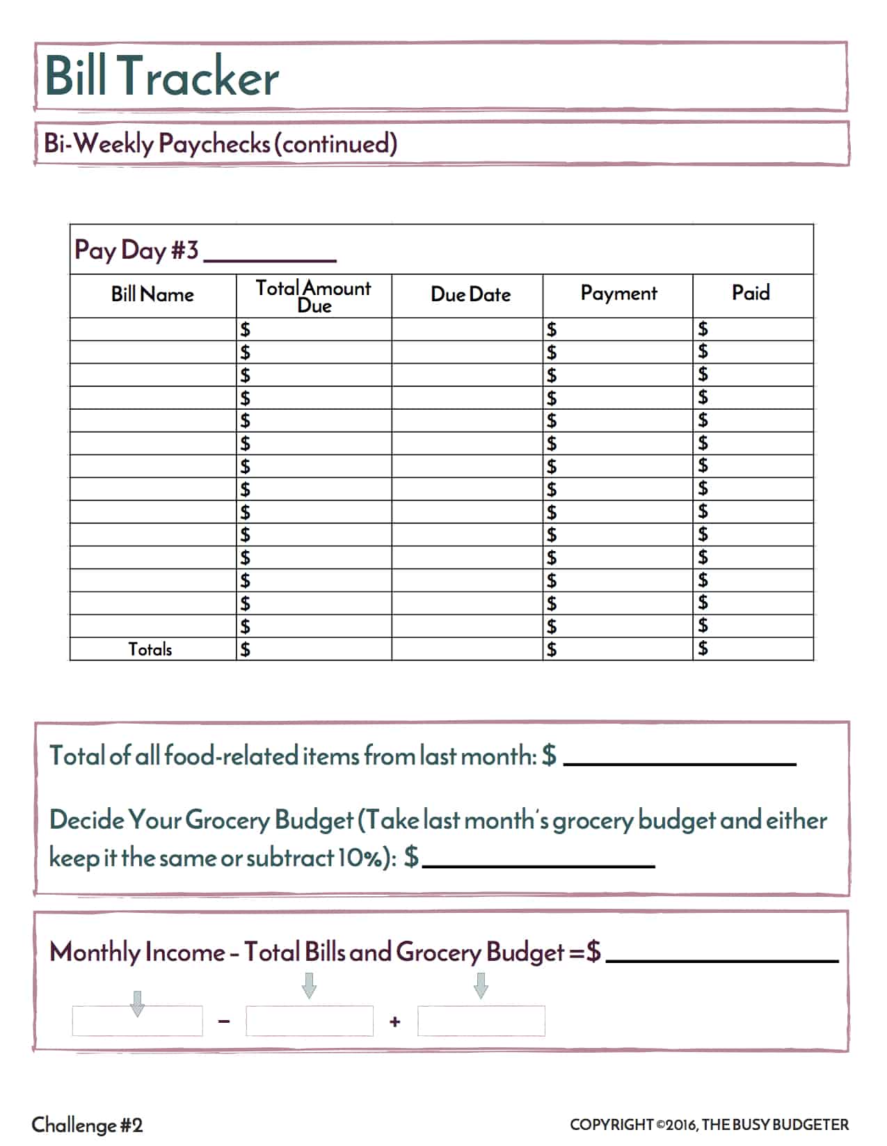 biweekly budget app