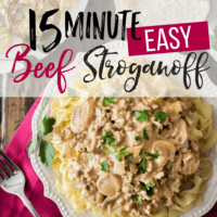 15 Minute Easy Beef Stroganoff