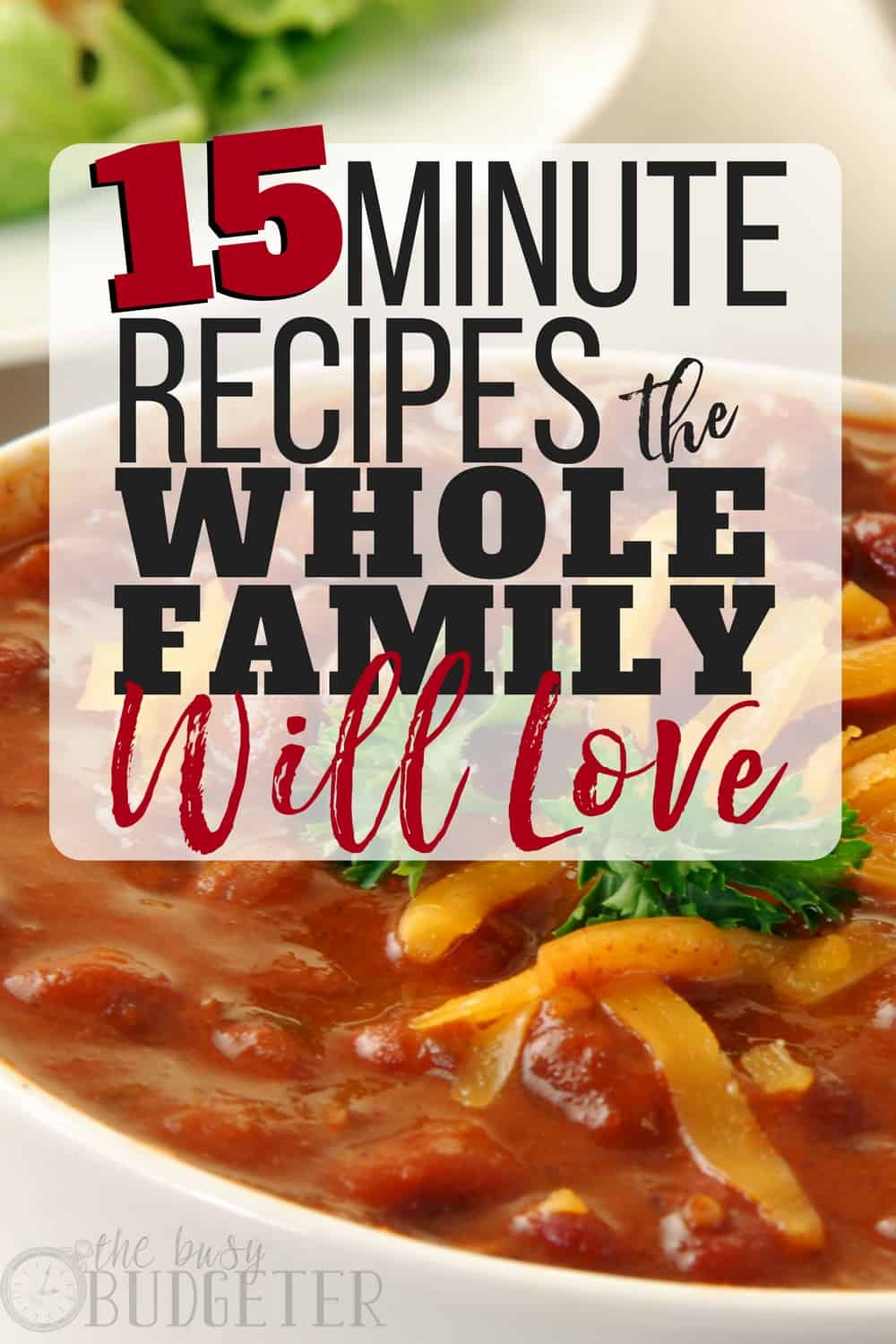 These are great! I love that these 15 minute meals are quick to make, budget friendly, and my family absolutely loves them! My kids always want seconds!! I'm always looking for quick family dinner recipes -- I'm definitely saving this article for later, so I can look at it often!