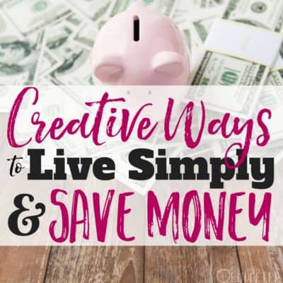 creative ways to save money