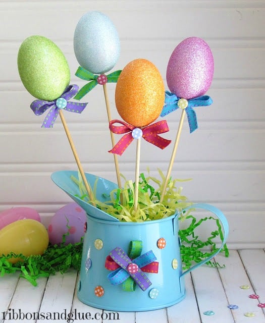 DIY Easter Crafts - You can get all of these materials at the Dollar Store? Yes! So affordable and SO pretty. I can't wait to make a few of these and place them all over my home. 