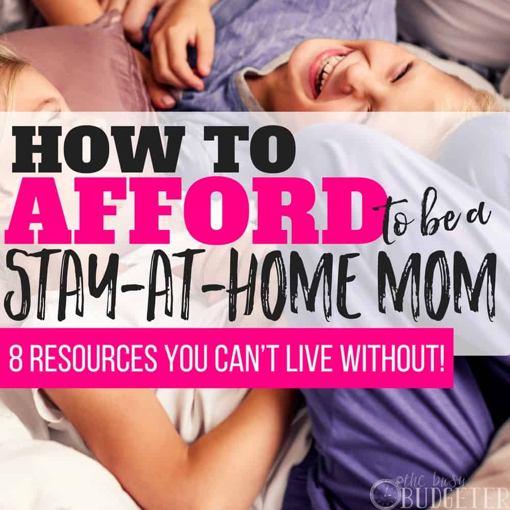 Finally, resources that will actually help me learn how to afford to be a stay at home mom. I love being home with my babies but I've always struggled with figuring out how to afford it. Finally an article that spells it out for me!