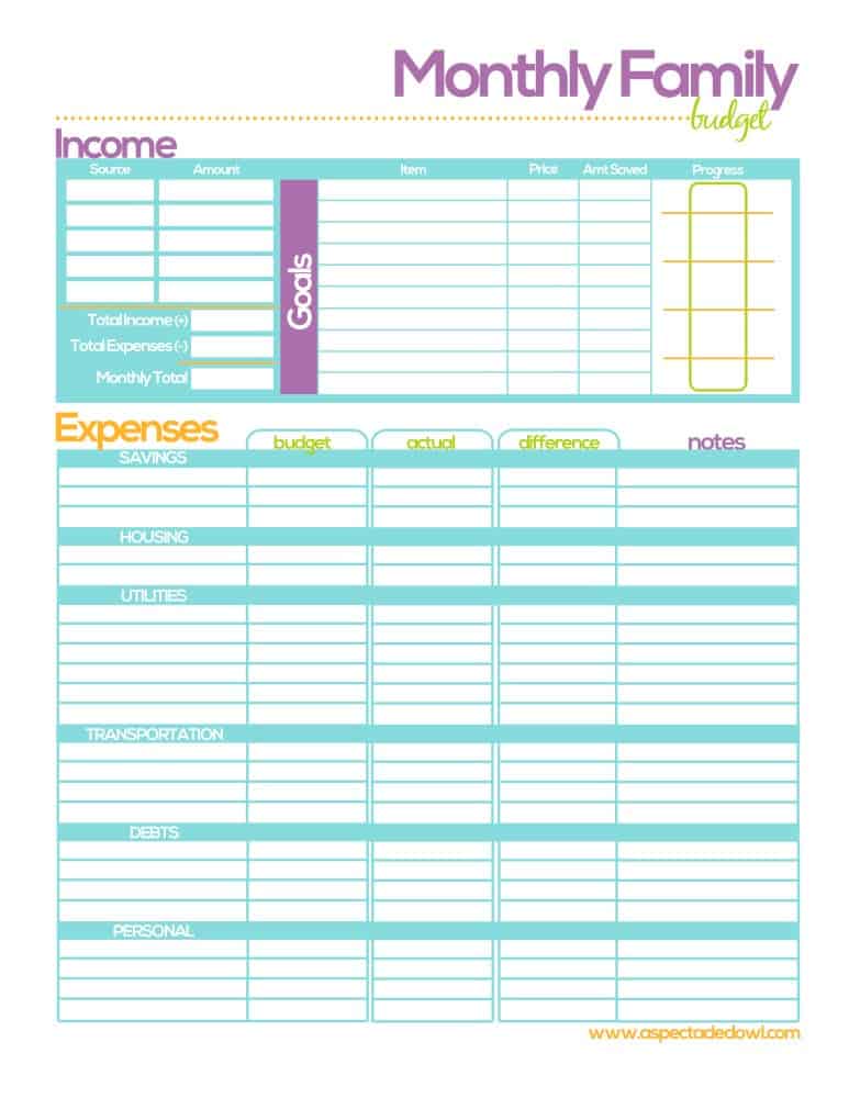 budgeting printables from pinterest