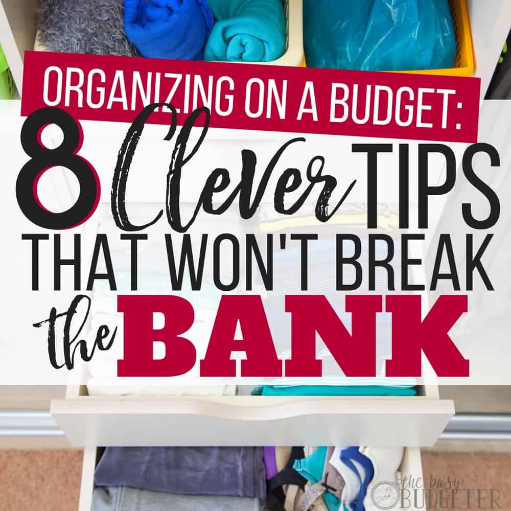 Seriously my house was a mess before I read this article-- I didn't want my house to look like a dorm and those organization systems are so expensive. This article is full of tips for organizing on a budget and it looks nice too!-- plus it helps me save money, win-win!!