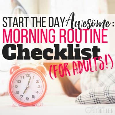 Yes! Creating a morning routine that actually works is such a struggle- this article gave me a step by step morning routine checklist for adults to help me create and stick to an refreshing morning routine for the whole family!