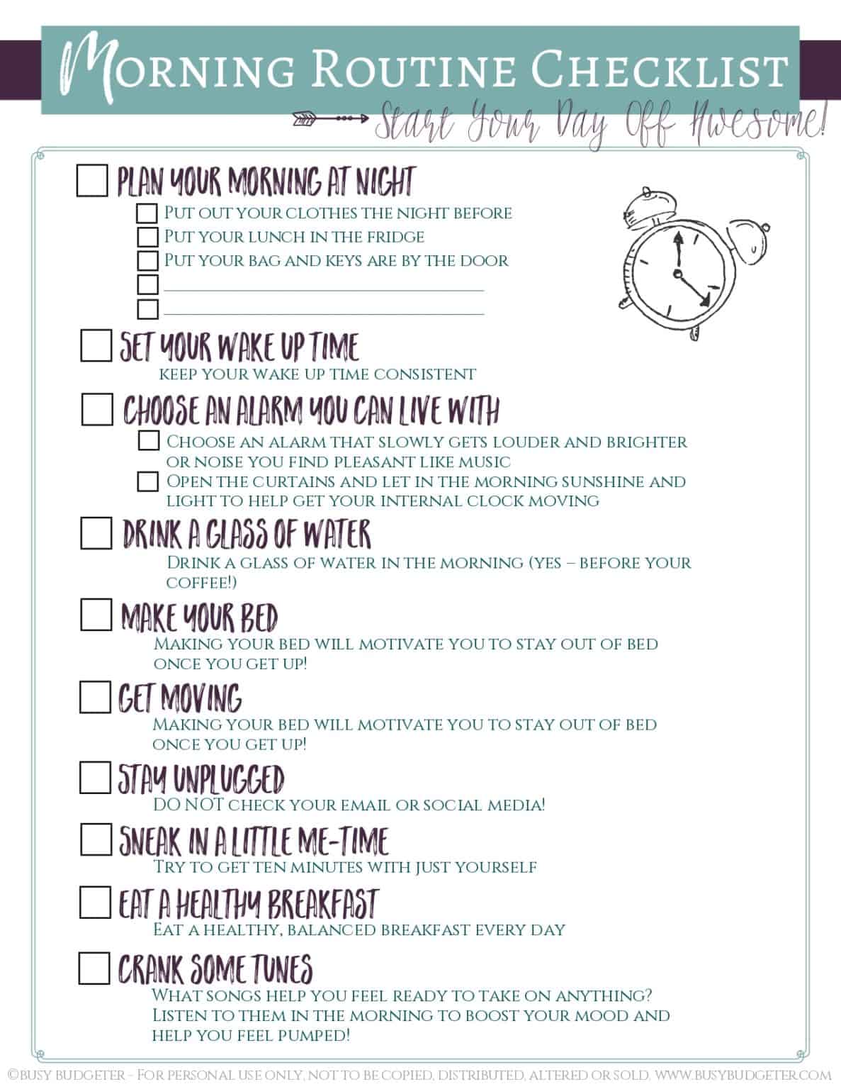 start-the-day-awesome-morning-routine-checklist-for-adults-busy-budgeter