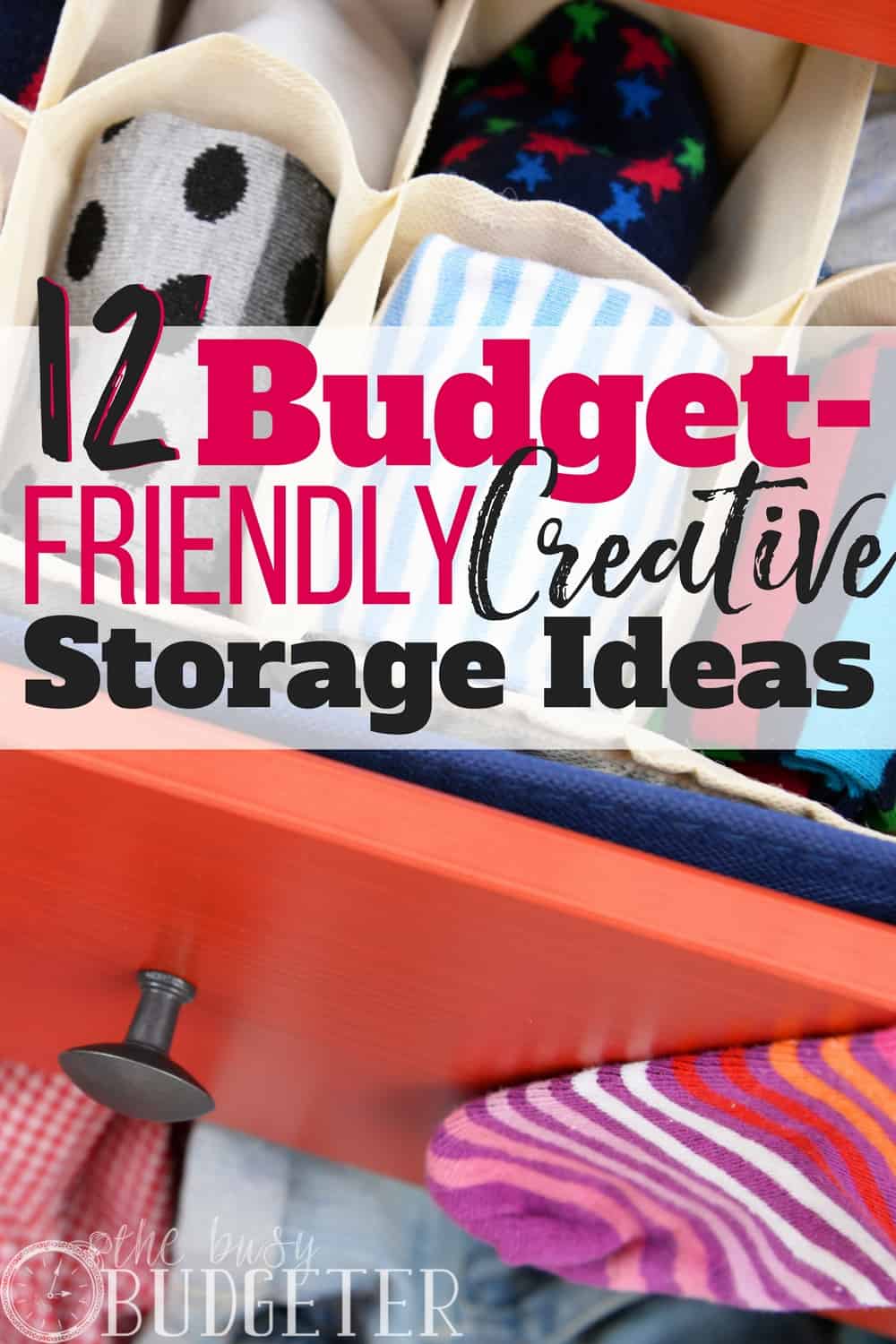 I love these budget friendly storage ideas! I can't even tell you how much I hate clutter-- my husband and kids leave their stuff everywhere! These creative storage ideas are so easy, I can't believe I didn't think of them before!