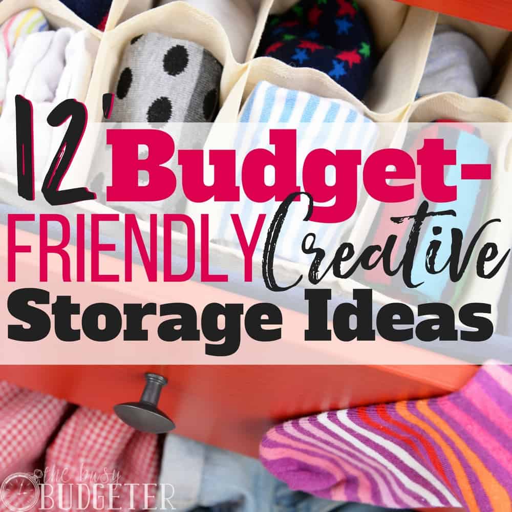 I love these budget friendly storage ideas! I can't even tell you how much I hate clutter-- my husband and kids leave their stuff everywhere! These storage solutions are so easy, I can't believe I didn't think of them before!