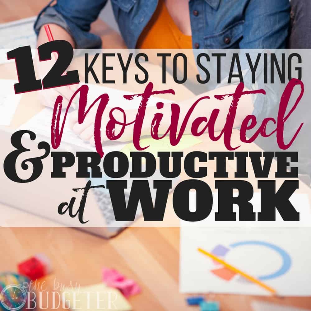 Productivity hasn't always been my strong suit but these tips are great. I got SO much more work done when I started implementing them and it really helped the day go by faster and kept me motivated (my boss even noticed!). Staying motivated at work as never been easier.
