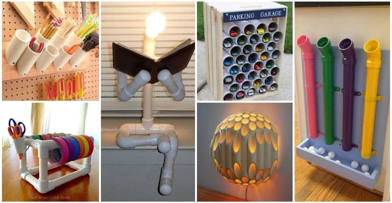 creative storage ideas with PVC pipes