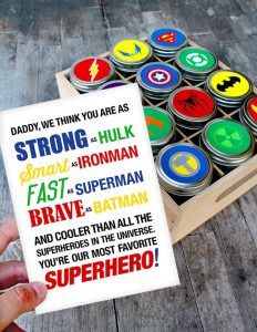 Is your dad your super hero? Show him how super he is with these super hero jars. One of the best gifts for father's day if you love DIY crafts!