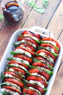 What's so great about easy salad recipes? How versatile they can be! This caprese salad is not your traditional greens-packed salad, but it's SO fresh, delicious, and will impress any guests you have over.