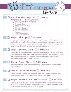 Speed Cleaning Checklist - Clean Your Home in 2 Hours or Less! - The Simply  Organized Home