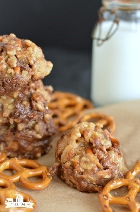 Need some easy dessert recipes? Save this post for later! These peanut butter pretzel cookies are SO easy to make - no-bake, less than 15 minutes until ready, what's not to love?