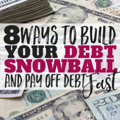 I had tons of debt. Student loans, credit cards, you name it and I was buried with it. Then after we increased our income we really sat down to plan the best way to pay off debt fast. We came up with a debt snowball that worked for us and followed this article to build our snowball and really knock out our debt-- worked fantastic!!